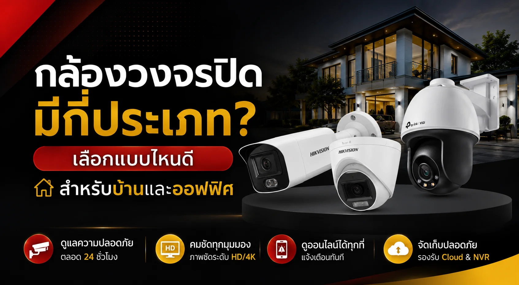 ประเภทกล้องวงจรปิด มีอะไรบ้าง