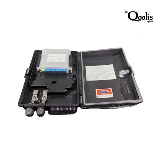 1-x-8-PLC-Fiber-Splitter.jpg Qoolis Teminal Box รวมสาย Fiber Splitter 1*8 (UPC)