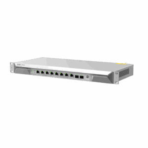 Reyee RG-EG1510XS is a 10-port Multi-Gigabit security gateway with multi-WAN load balancing, 10Gbps connectivity, firewall, VPN, NAT, traffic management and Ruijie Cloud.