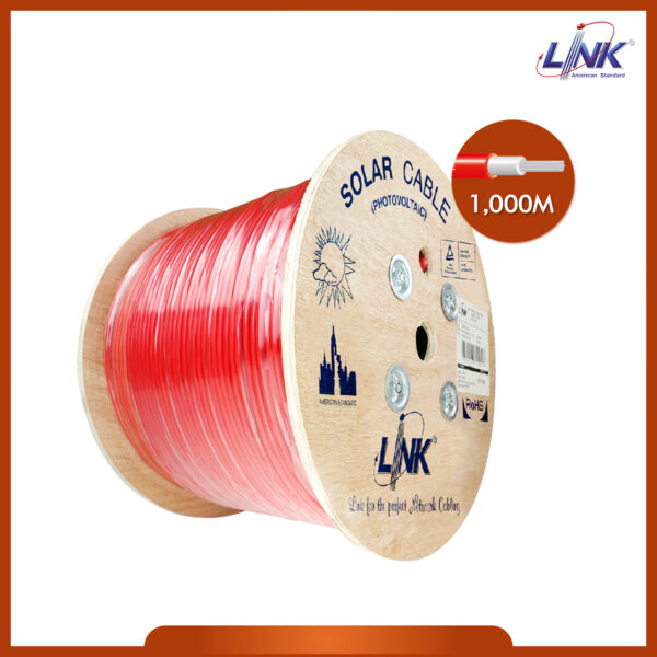 LINK CB-1040R-5 | สายไฟ โซล่า SOLAR PV 1x4 สีแดง
