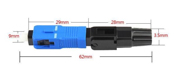 หัวไฟเบอร์ออฟติกแบบ Fast Connector ชนิด SC/UPC (Blue) x 10 หัว