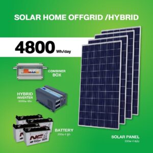 Solar Home Offgrid/Hybrid 4800W/Day