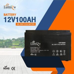 Lumira 12V100AH แบตเตอรี่โซล่าเซลล์