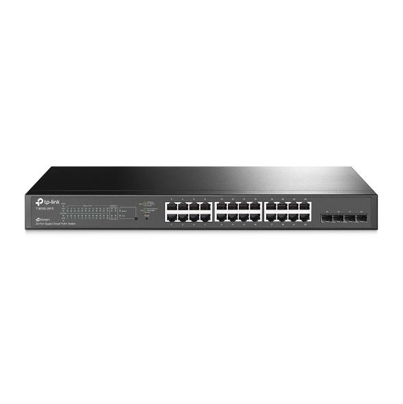 T1600G-28PS | JetStream 24-Port Gigabit Smart PoE+ Switch with 4 SFP Slots
