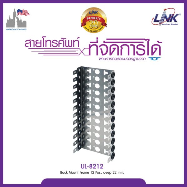 UL-8212.jpg LINK UL-8212 | Back Mount Frame 12 Pos., deep 22 mm.