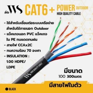 WS Cat6 Outdoor + Power 100M
