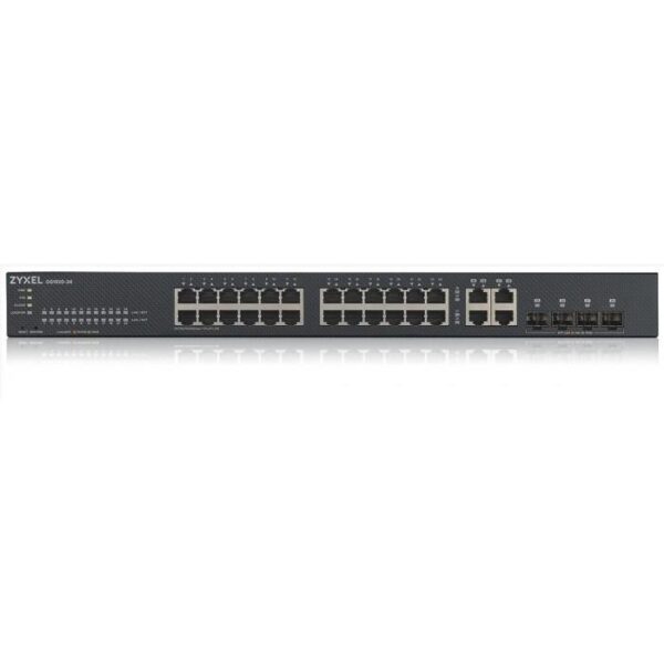Zyxel GS1920-24v2 | 24-port GbE + 4 Gigabit Combo (RJ-45/SFP) Layer 2 Gigabit Smart Managed Switch