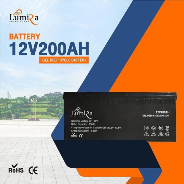 lsc-12v200ah.jpg Lumira แบตเตอรี่โซล่าเซลล์ Solar Power Battery 12V200AH