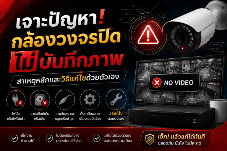สาเหตุ กล้อง วงจรปิด ไม่บันทึกภาพ